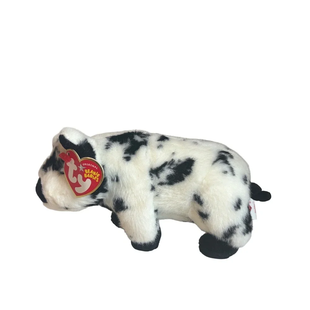 Ty Beanie Babies‎ Stubby the Pig Black White Spotted 2004 Plush Animal 40105